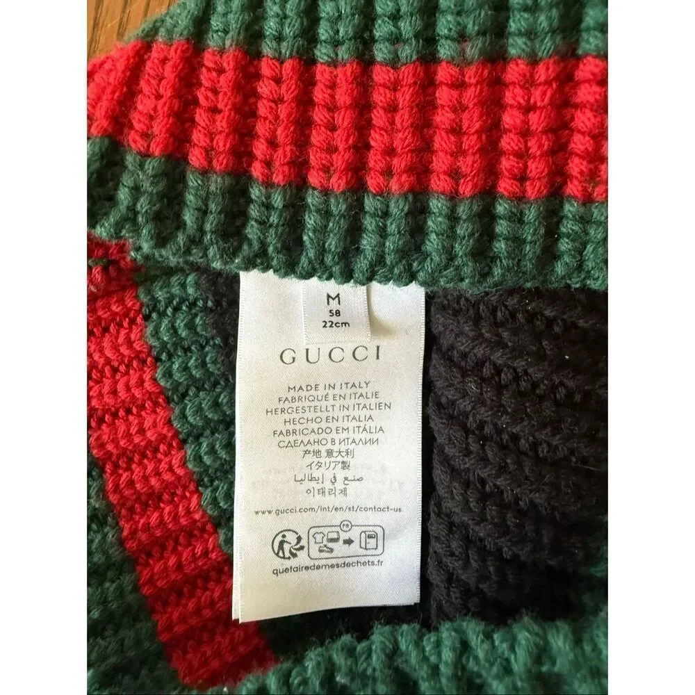 GUCCI WOOL KNIT HAT (m) like new